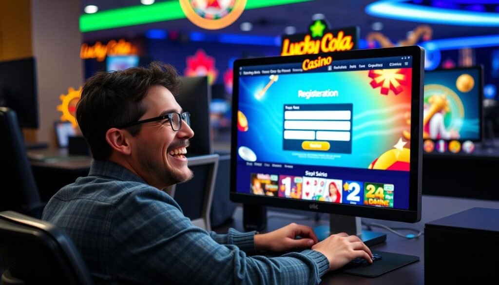 How to create Lucky Cola account